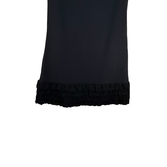 Chiara Boni Mini Dress Size 8 Black Cocktail Retro A-Line Rigmore Illusion Italy - Picture 6 of 10